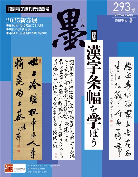 墨 2025年3・4月号 293号 漢字条幅を学ぼう